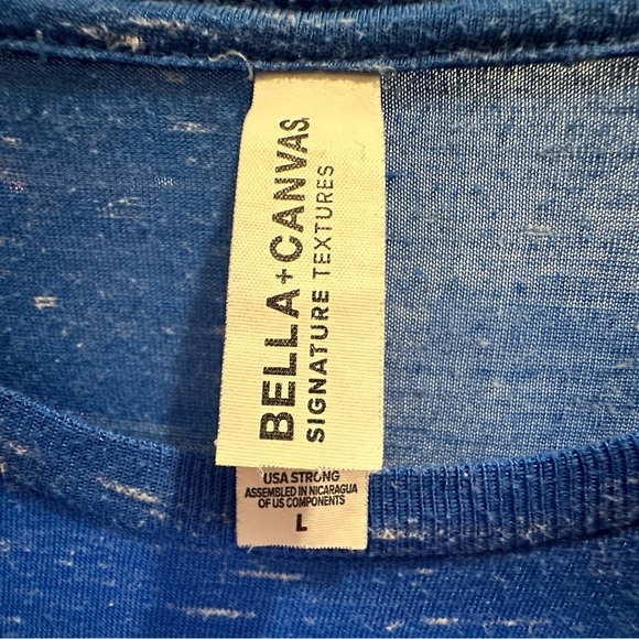 Bella Canvas Heather Blue T-Shirt - Picture 5 of 6